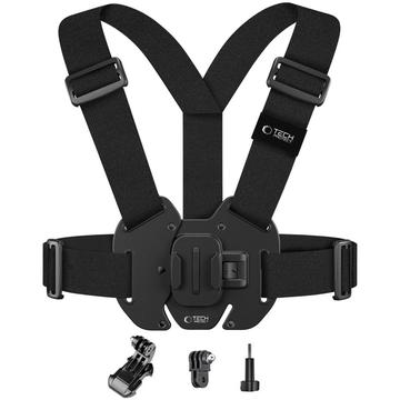 Tech-Protect GA100 Soporte de pecho para cámaras de acción GoPro y DJI - Negro