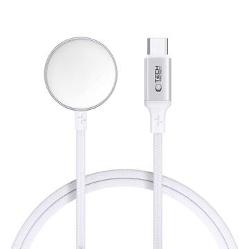 Tech-Protect MC02 UltraBoost Cargador magnético para Apple Watch con cable Type-C - 1m - Blanco