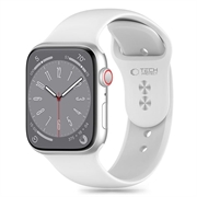 Correa de silicona Tech-Protect para Apple Watch Series 10/9/8/7/6/SE - 40mm/41mm/42mm - Blanco