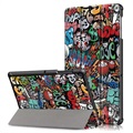 Funda Inteligente de Tres Pliegues para Samsung Galaxy Tab S5e - Graffiti