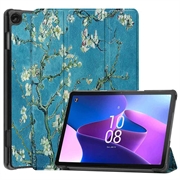 Funda Inteligente de Tres Pliegues para Lenovo Tab M10 Gen 3 - Wit Bloemen