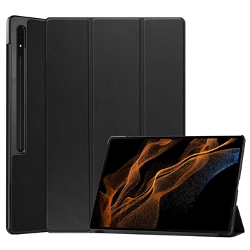 Funda Inteligente de Tres Pliegues para Samsung Galaxy Tab S9 Ultra - Negro