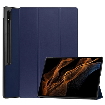 Funda Inteligente de Tres Pliegues para Samsung Galaxy Tab S9 Ultra - Azul