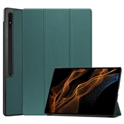 Funda Inteligente de Tres Pliegues para Samsung Galaxy Tab S9 Ultra - Verde