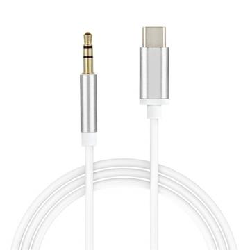 Cable de audio USB Type-C a 3.5mm - 1m - Plata