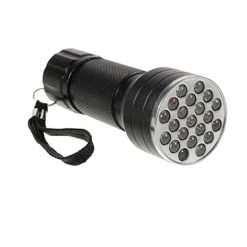 Linterna UV con 21 LEDs - 395NM - Negro