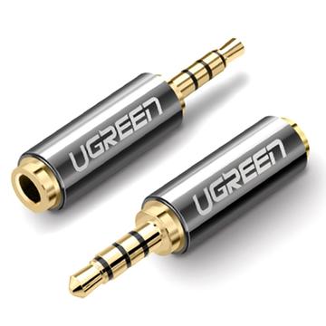 Ugreen 2.5mm macho / 3.5mm hembra adaptador de audio estéreo con conectores chapados en oro