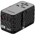 Adaptador de Viaje Mundial Verbatim Charge 'n' Travel Diamond 85W - Negro