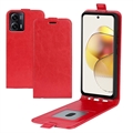 Funda con Tapa Vertical para Motorola Moto G73 - Rojo