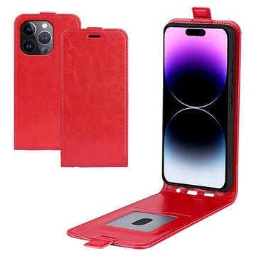 Funda con Tapa Vertical para iPhone 15 Pro Max - Rojo