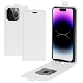 Funda con Tapa Vertical para iPhone 15 Pro - Blanco