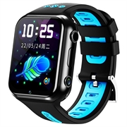 W5PRO 4G Reloj para niños con doble cámara 2+16G Resistente al desgaste 1.83" IPS HD Reloj de teléfono inteligente - Negro / Azul