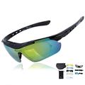 WEST BIKING Motocicleta Gafas de Montar Multicapa Lente de Espejo Powersports Gafas de Sol - Negro