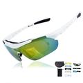 WEST BIKING Motocicleta Gafas de Montar Multicapa Lente de Espejo Powersports Gafas de Sol - Blanco