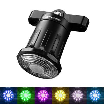 WEST BIKING YP0701331 Luz trasera LED de colores brillantes para bicicletas Luz trasera inteligente para bicicletas Accesorios de seguridad - Instalar debajo del asiento