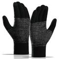 WM 1 Par Unisex de punto Guantes calientes Pantalla táctil Stretchy Mitones Guantes de punto forro