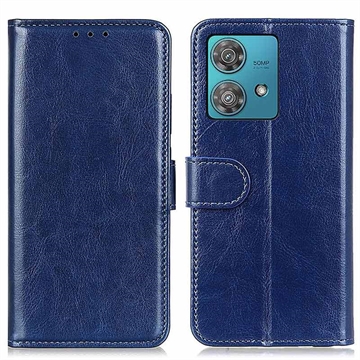 Funda con Cierre Magnético para Motorola Edge 40 Neo - Estilo Cartera - Azul