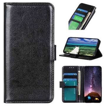 Funda con Cierre Magnético para iPhone 15 Pro Max - Estilo Cartera - Negro