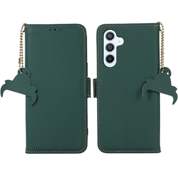 Funda con RFID para Samsung Galaxy A34 5G - Estilo Cartera - Verde