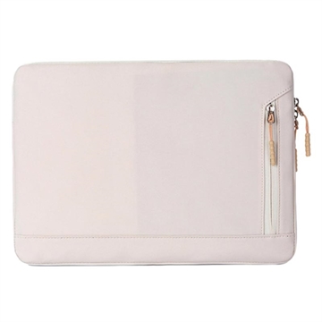 Elegante Funda para Portátil Oxford Resistente al Agua c. Bolsillo lateral - 13.3" - Beige