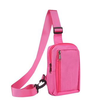 Bolsa de nylon resistente al agua para el pecho y el hombro - Para teléfonos de 6.5"- 7.2" - Rosa