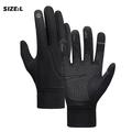 Guantes de invierno impermeables para ciclismo y running / Guantes con tacto - Grandes - Negros