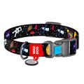 Waudog Collar de perro de nylon con código QR - Talla M - NASA