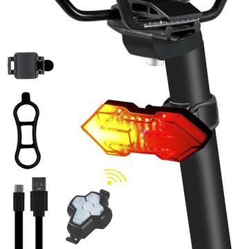 West Biking YP0701299 Luz trasera para bicicleta con intermitentes, mando a distancia inalámbrico