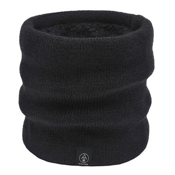 Pañuelo de invierno con forro de felpa - Negro