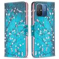 Funda Cartera Wonder Series para Xiaomi Redmi 12C, Poco C55 - Flores Blancas