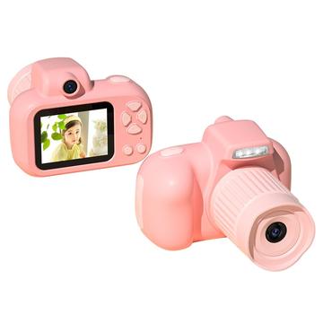 Mini cámara digital infantil X18 - Grabación de vídeo HD, 32GB - Rosa