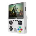 X6 HD Consola de videojuegos portátil con pantalla de 3,5 pulgadas Máquina de videojuegos integrada con diseño de joystick doble - Blanco