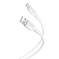 XO NB212 Cable USB a MicroUSB - 1m, 2,1A - Blanco