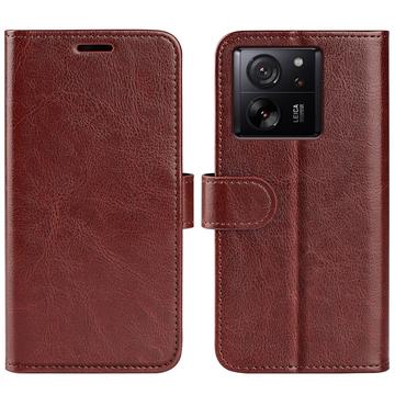 Funda con Cierre Magnético para Xiaomi 13T/13T Pro - Estilo Cartera - Marrón