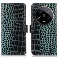 Funda Crocodile con RFID para Xiaomi 14 Ultra - Estilo Cartera - Verde