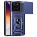 Funda Híbrida con Anillo Giratorio y Protector de Cámara para Xiaomi 14T - Azul