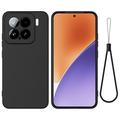 Xiaomi 15 Funda de silicona líquida con correa de mano