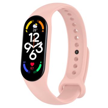 Xiaomi Mi Band 5/6/7 Banda de silicona mate - Rosa claro