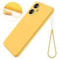 Funda de Silicona Líquida para Xiaomi Poco M6/Redmi 13R - Amarillo