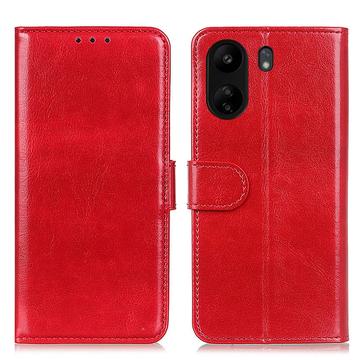 Funda con Cierre Magnético para Xiaomi Poco C65/Redmi 13C - Estilo Cartera - Rojo