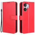 Funda con Cierre Magnético para Xiaomi Redmi 13C 5G/Poco M6 - Estilo Cartera - Rojo