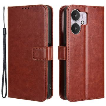 Funda con Cierre Magnético para Xiaomi Redmi 13C 5G/Poco M6 - Estilo Cartera - Marrón