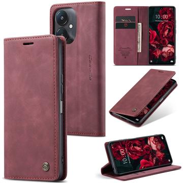 Funda Caseme Serie 013 para Xiaomi Redmi 13C 5G/Poco C65 - Estilo Cartera - Rojo