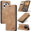 Funda Caseme Serie 013 para Xiaomi Redmi 14C - Estilo Cartera - Marrón