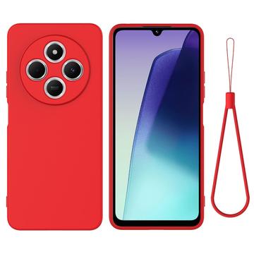 Funda de Silicona Líquida para Xiaomi Redmi 14C/14R - Rojo