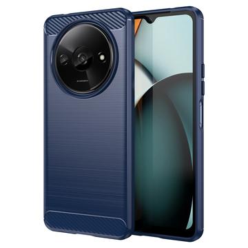 Carcasa de TPU Brushed para Xiaomi Redmi A3 - Fibra de Carbono - Azul