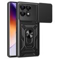 Funda Híbrida con Anillo Giratorio con Protector de Cámara para Xiaomi Redmi K70/K70 Pro/Poco F6 Pro - Negro