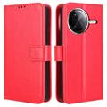 Funda de cartera con cierre magnético para Xiaomi Redmi K80/K80 Pro - Rojo