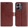 Funda con Cierre Magnético para Xiaomi Redmi Note 13 4G - Estilo Cartera - Marrón