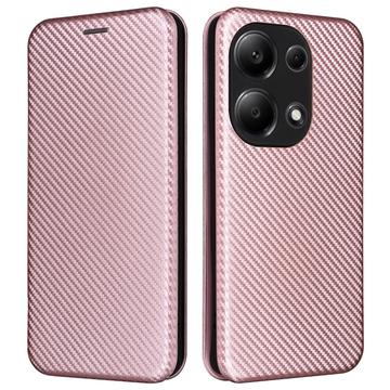 Funda con Tapa para Xiaomi Redmi Note 13 Pro 4G/Poco M6 Pro - Fibra de Carbon